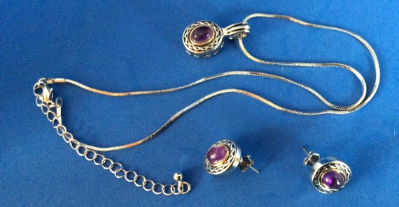 David Yurman Style Amethyst and Silver 