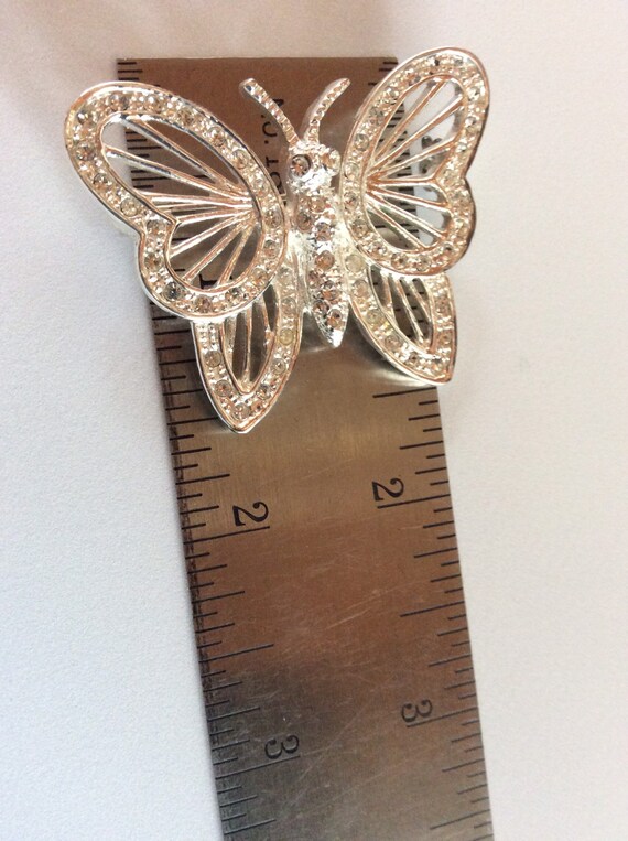 Roman marked Glittery Butterfly Pin/Brooch - image 3