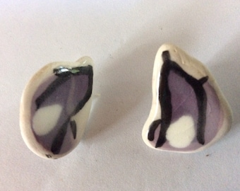 Artisan made Ceramic Stud Earrings