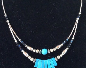 Silver and Turquoise Necklace