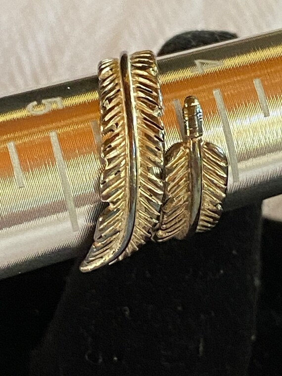 Sterling Silver (925) Feather Ring - image 2