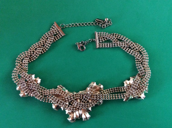 Natasha Braided Chain Rhinestone Necklace - image 2