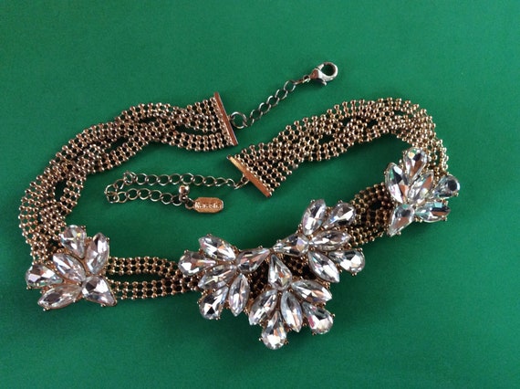 Natasha Braided Chain Rhinestone Necklace - image 3