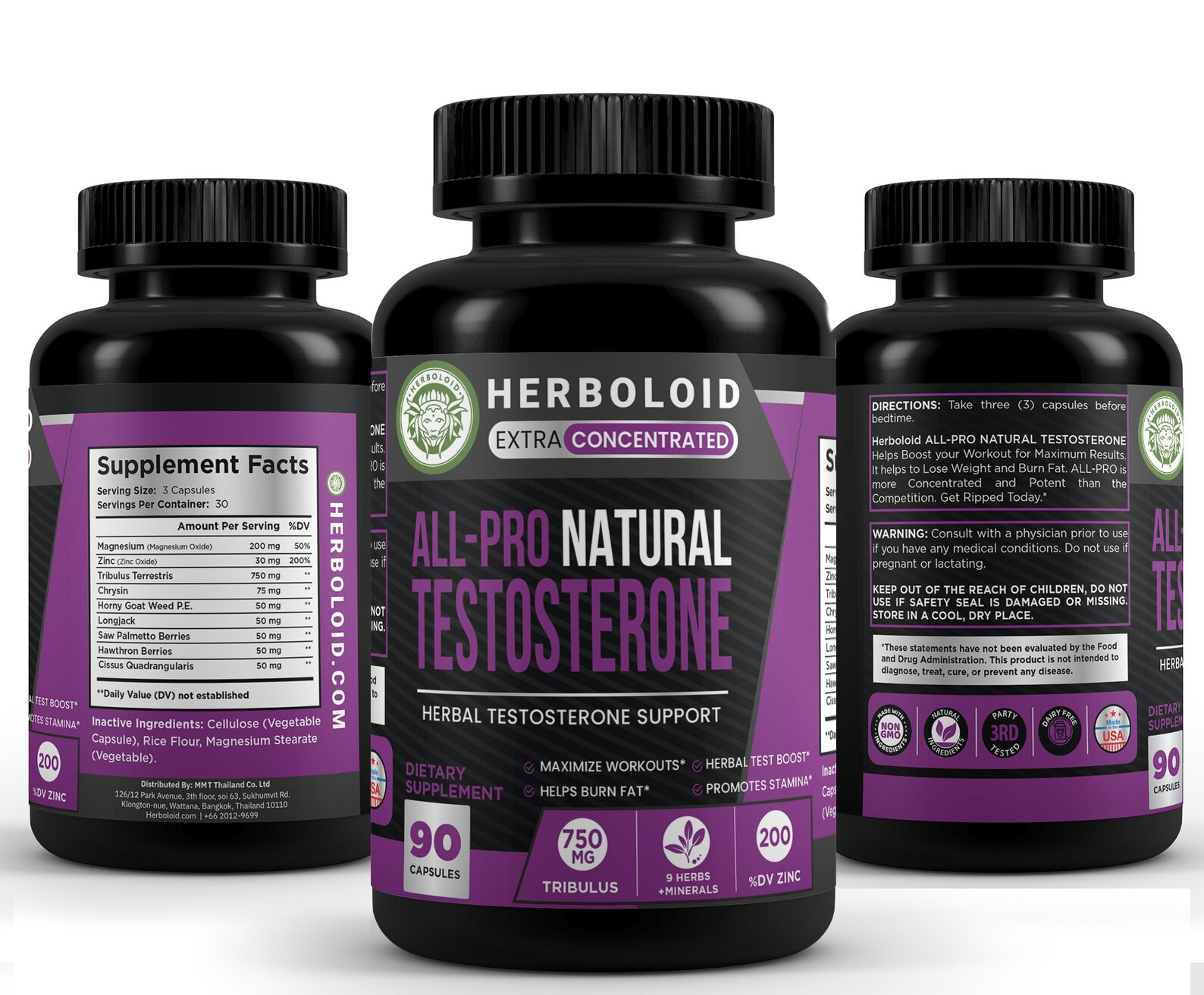 Suplemento de aumento de testosterona herboloide para los | Etsy