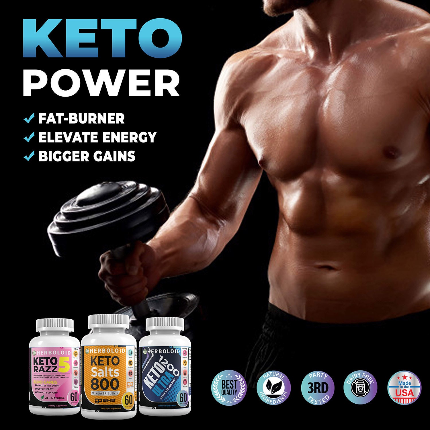 Herboloid KETO ULTRA 1200 Gym Workout &amp; Metabolism