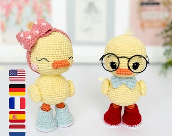 Duck Crochet Pattern, Amigurumi Easter Duck Pattern, Amigurumi Crochet Pattern, Duckling Crochet Pattern Waddles and Wiggles PDF Pattern