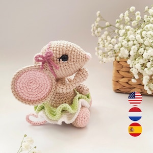 Amigurumi Crochet Mouse Pattern, Crochet Mice, Amigurumi Mouse Pattern, Ellie the Mouse, Digital PDF