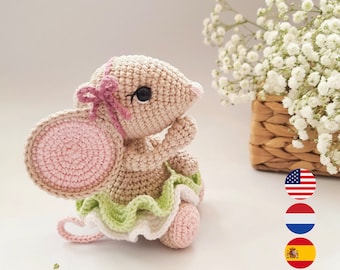 Amigurumi Crochet Mouse Pattern, Crochet Mice, Amigurumi Mouse Pattern, Ellie the Mouse, Digital PDF