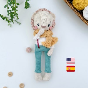 Crochet Lion Pattern, Amigurumi Lion Pattern, Animal Crochet Pattern, Charlie the Lion PDF in English (US Terms) & Spanish