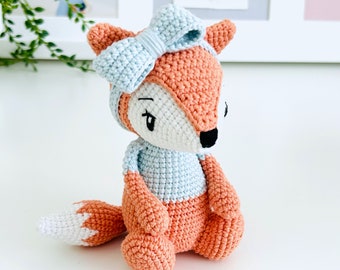Amigurumi Fuchs Häkelanleitung, Amigurumi Fuchs Puppe, Pippi der Fuchs Häkelanleitung in Englisch (US Version)