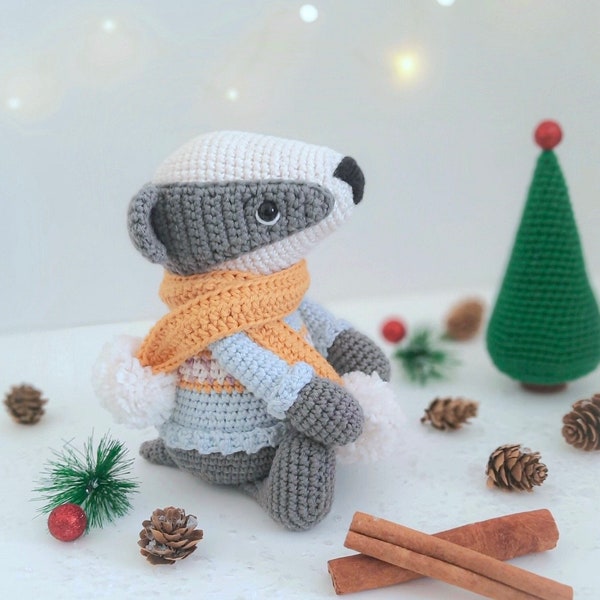 Amigurumi haakpatroon, Bertie de das, gehaakte das, Amigurumi dierenpatroon, digitale PDF