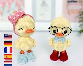 Duck Crochet Pattern, Amigurumi Easter Duck Pattern, Amigurumi Crochet Pattern, Duckling Crochet Pattern Waddles and Wiggles PDF Pattern