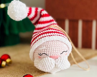 Christmas Ornament Crochet Pattern, Santa Amigurumi Crochet Pattern, Christmas Crochet Patterns, Amigurumi Christmas Pattern PDF