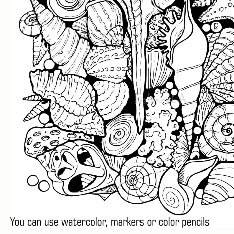 Printable Coloring Page, Nautical Coloring Page 8,5 X 11 and A4 ...