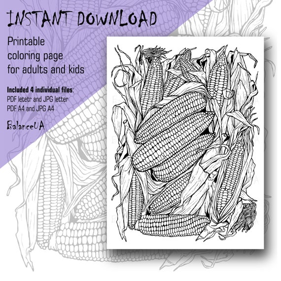 Printable Coloring Page Botanic coloring page 85 x 11 and