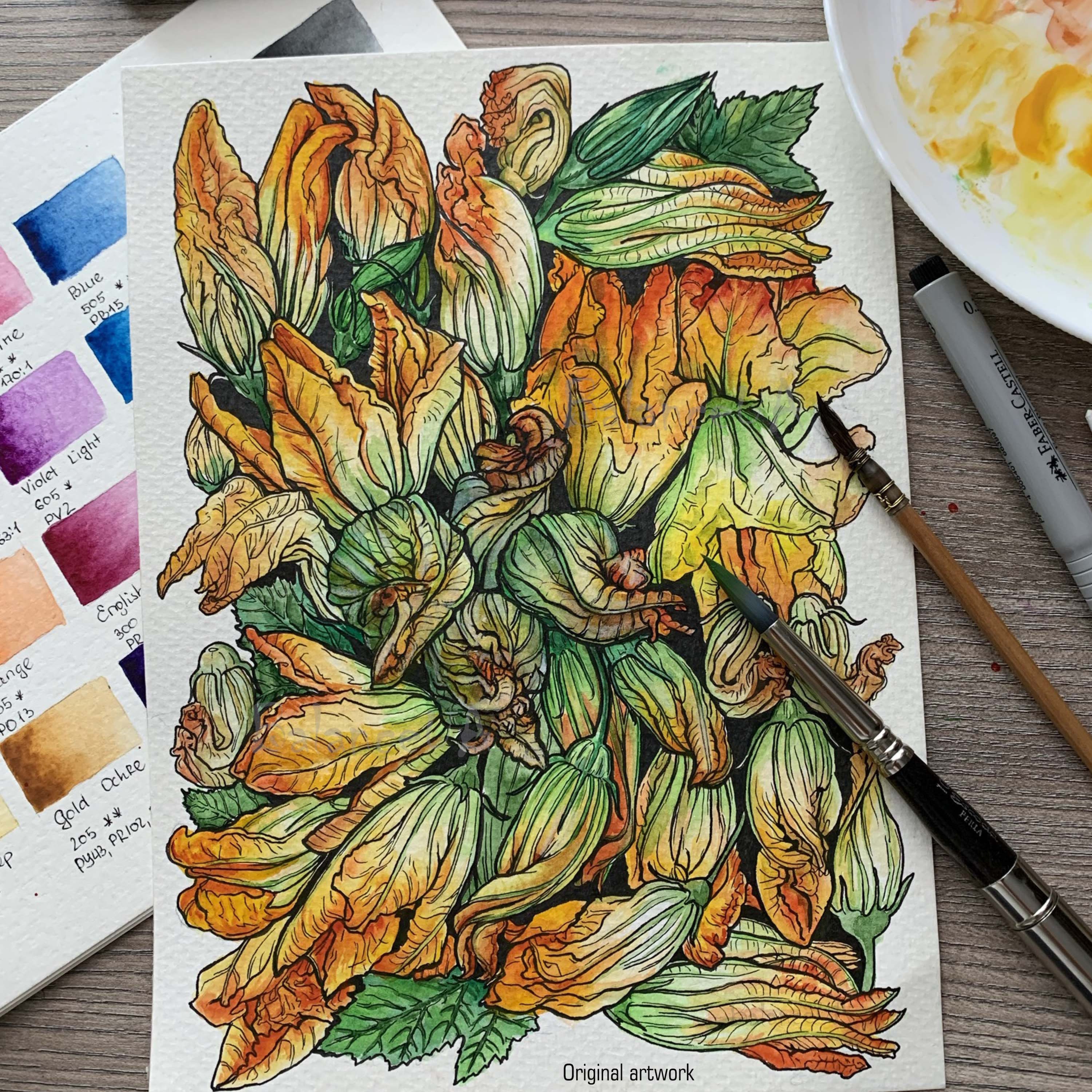 Printable Coloring Page, Botanic Coloring Page 8,5” X 11” and A4 ...