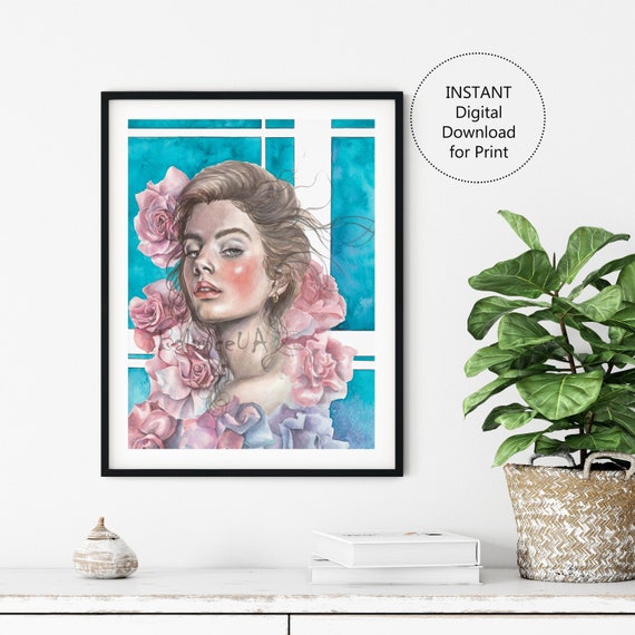 Watercolor Printable Wall Art Watercolor Print Aesthetic - Etsy