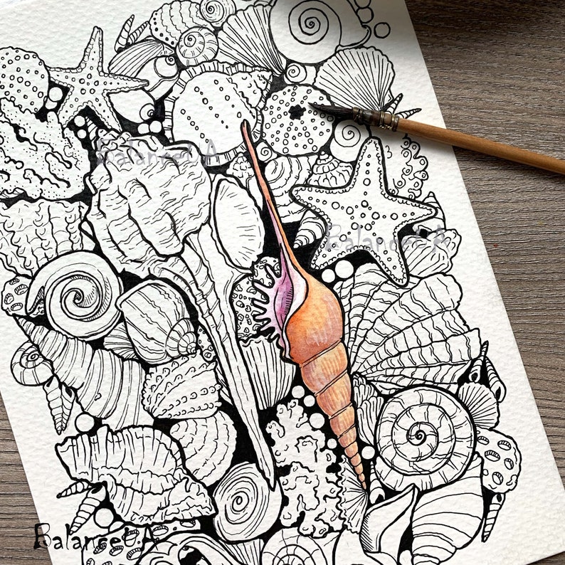 Printable Coloring Page, Nautical Coloring Page 8,5 X 11 and A4 ...