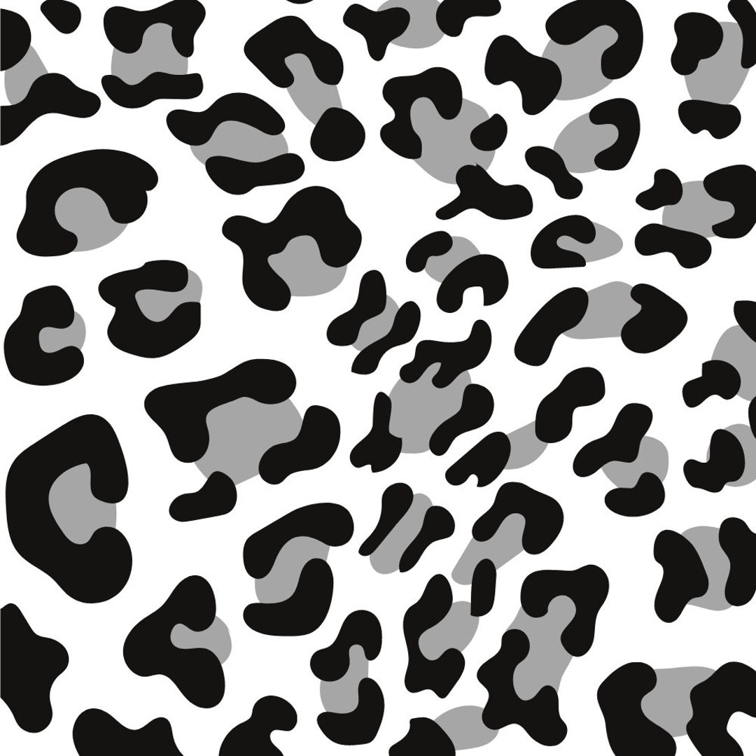 Snow Leopard Print, Animal Print Instant Download SVG, PNG, PDF Digital