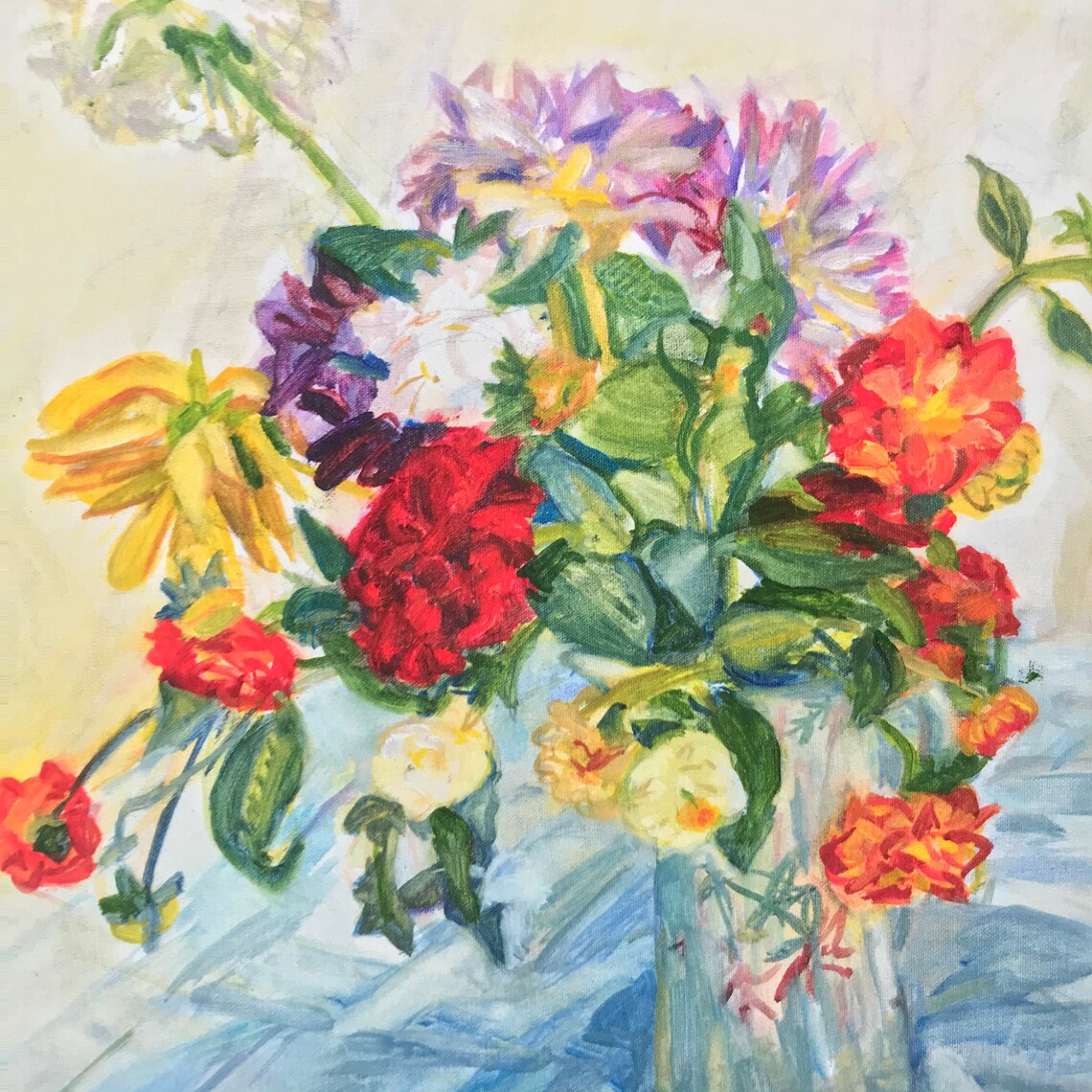 Set of 4 artists greeting cards hand made from original oil Etsy