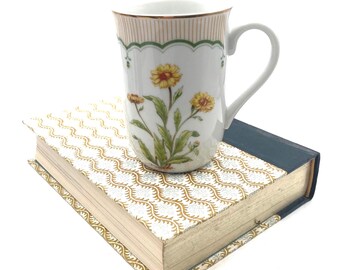 Georges Briard Mug Corn Marigold Bone China Cup from Victorian Garden Series 8 ounce