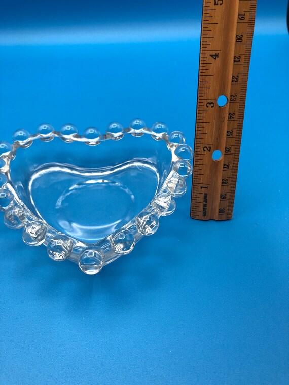 Vintage Heart Shaped Trinket Jewelry Candy Dish C… - image 6