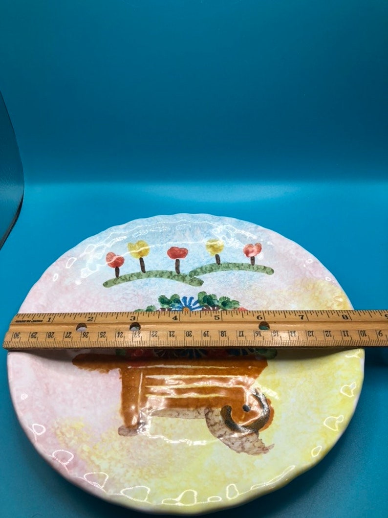 Garden Themed Plates Made in Italy Ceramic 8 Colorful Etsy