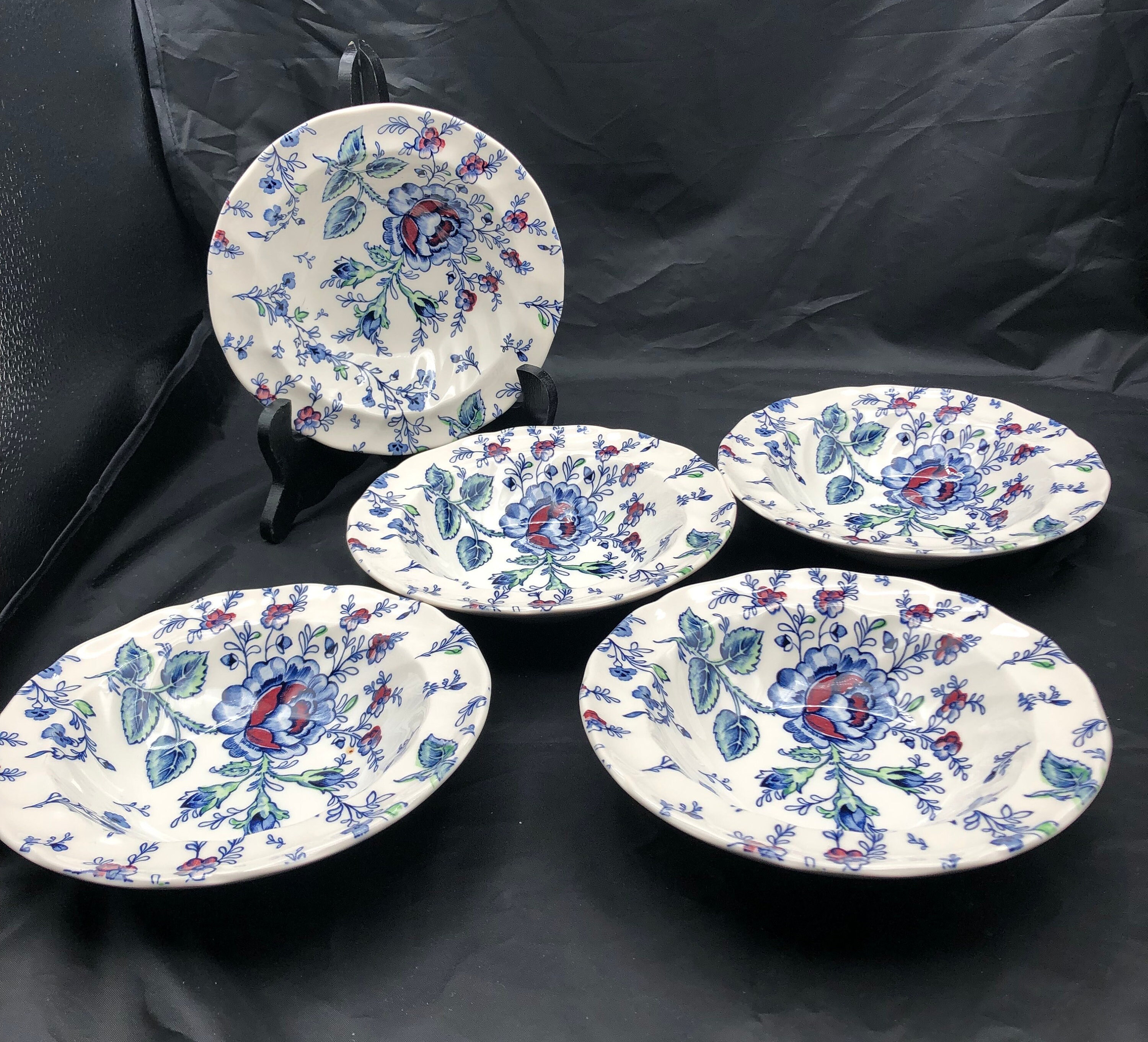 食器 Johnson Bros Rose Chintz blue Johnson Brothers Rose Chintz Blue Pattern Dinner Plate 9.75