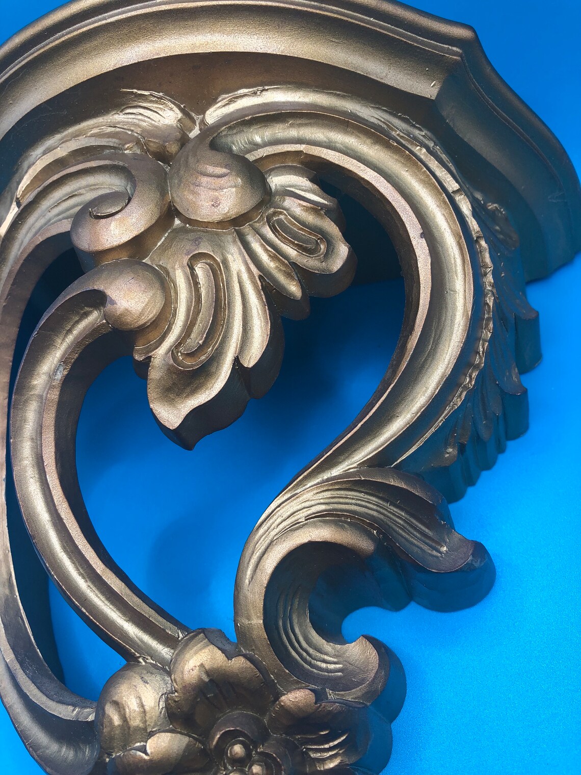 Vintage Syroco Wall Shelf Gilt Hollywood Regency Style Etsy