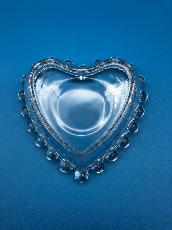 Vintage Heart Shaped Trinket Jewelry Candy Dish C… - image 3