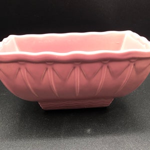 Vintage Pink Planter Rectangular Made in USA Mid Century florist ware