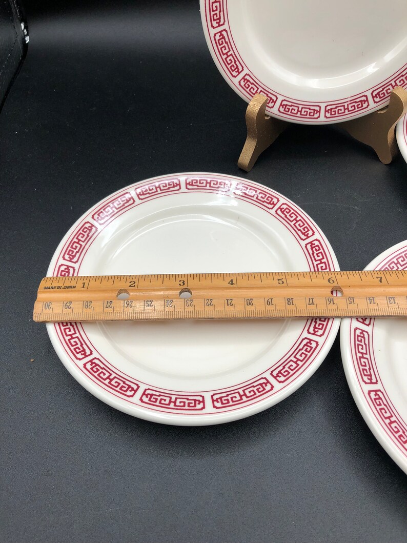 Vintage Buffalo China Restaurant Ware Dessert or Salad Plates Red