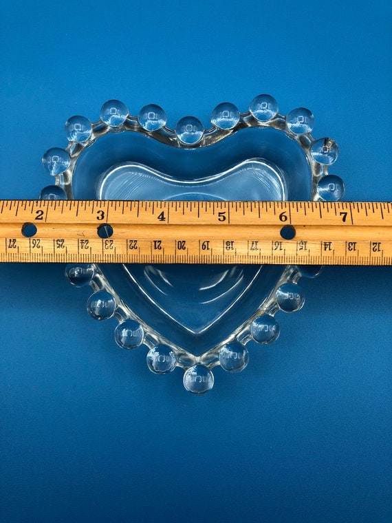 Vintage Heart Shaped Trinket Jewelry Candy Dish C… - image 4
