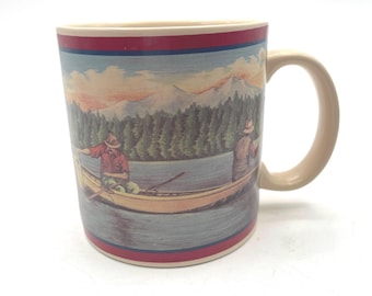 Vintage Eddie Bauer Fishing Mug Made in Japan 12 ounces