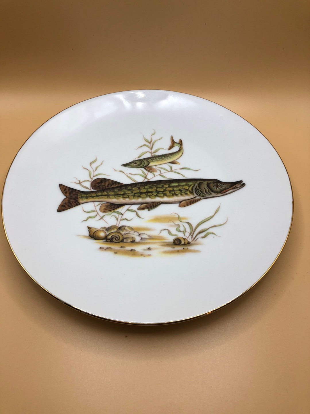 Vintage Fish Plate Bareuther Waldsassen Bavaria Germany 100 Etsy