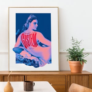 CRASH THE CISTEM | Digital Print, Colorful Trans Pride Wall Art, Queer & Graphic Pop Style Nonbinary Illustration, Kitsch/Camp Home Decor.