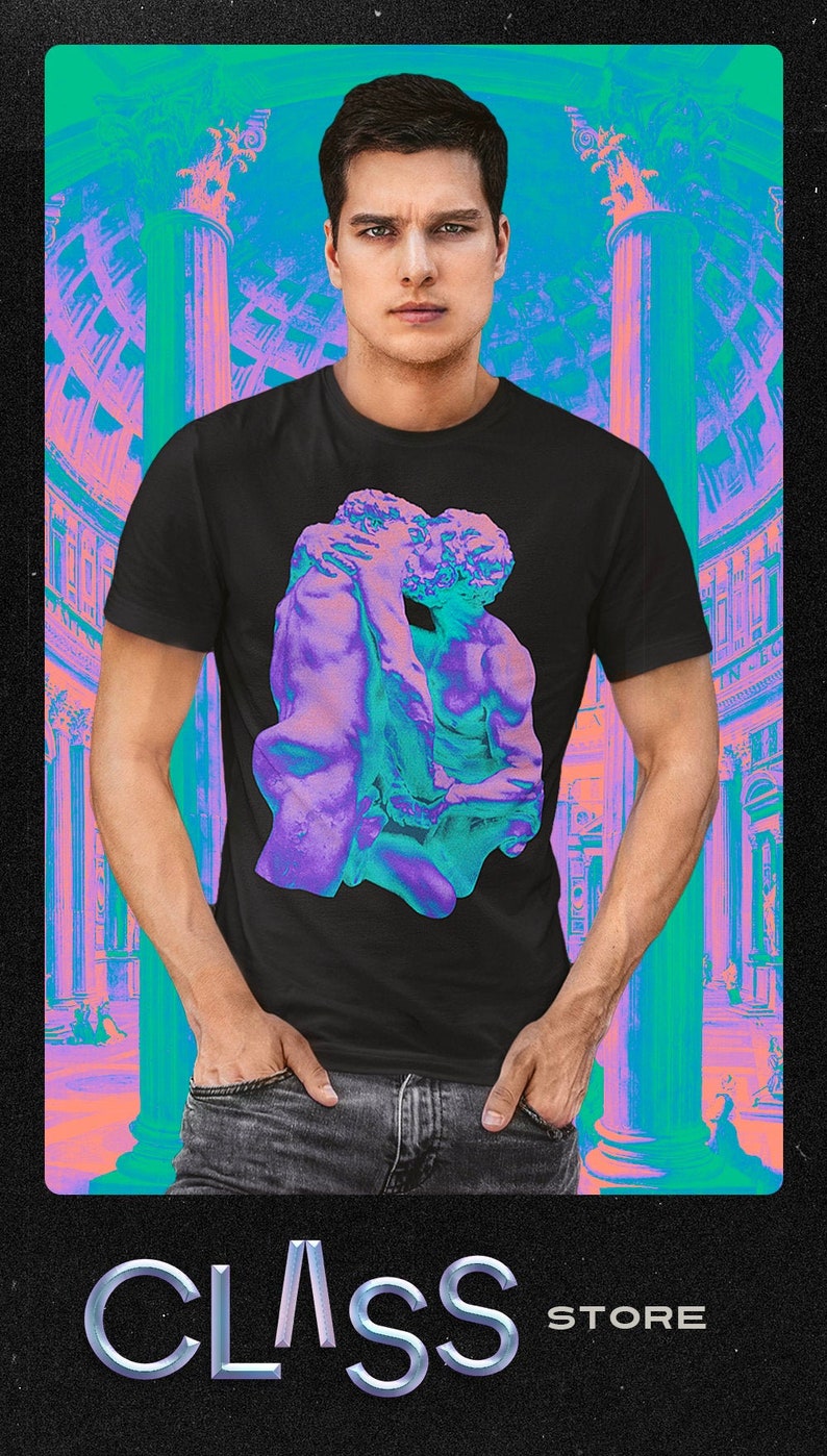 KISS Tshirt Gay Couple Queer Fashion LGBTQ Shirt Etsy