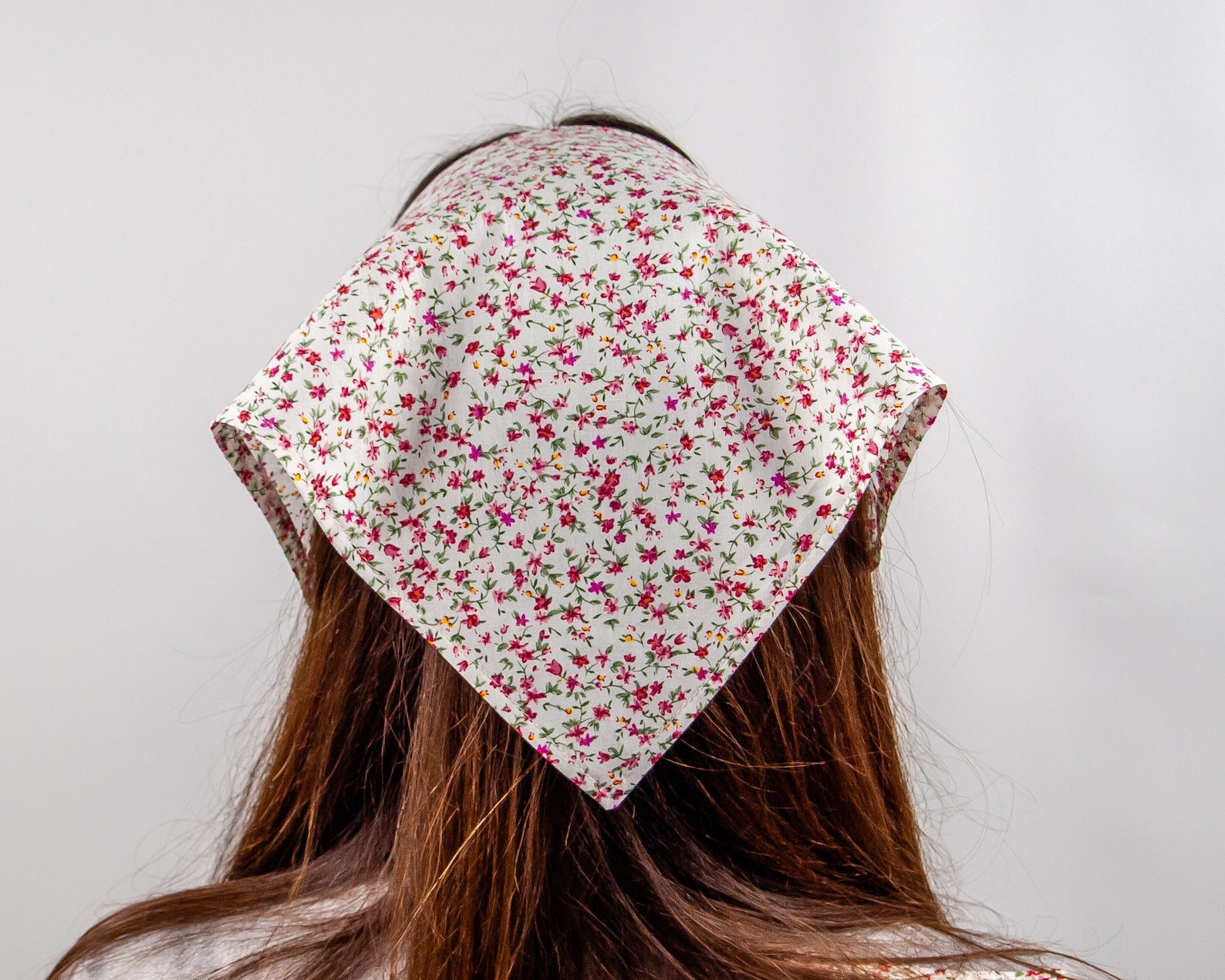 Cottagecore hair kerchief. Triangle 90s style ditsy floral Etsy