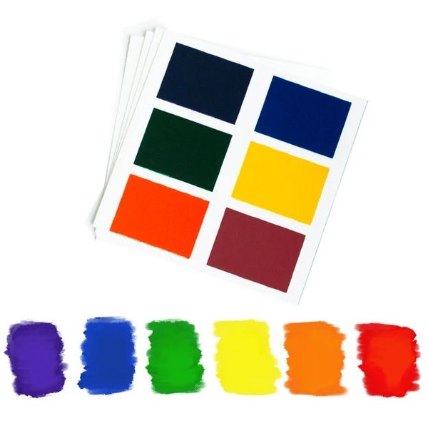 Edible Paint Palette - Painting Biscuit - Rainbow Colors (12 u) - Edible PYO Paint Palettes - Rainbow Colors (12 u)