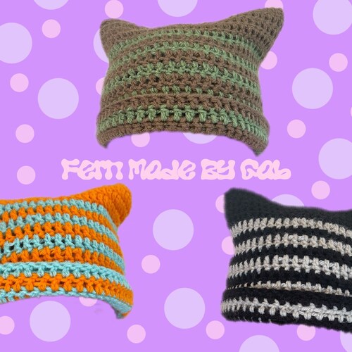 PATTERN Cat Beanie Crochet Pattern Etsy