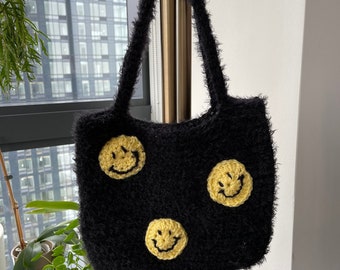Smiley Face Crochet Purse