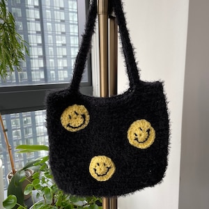 Smiley Face Crochet Purse