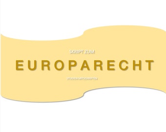 Skript zum Europarecht