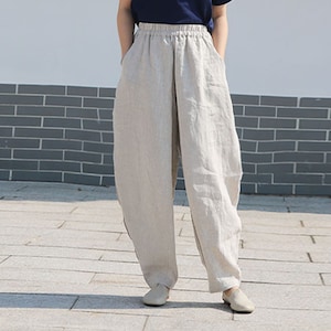 Linen pants for women vintage trousers custom pants linen trousers casual pants with pockets harem pants women's trousers loose pants F56