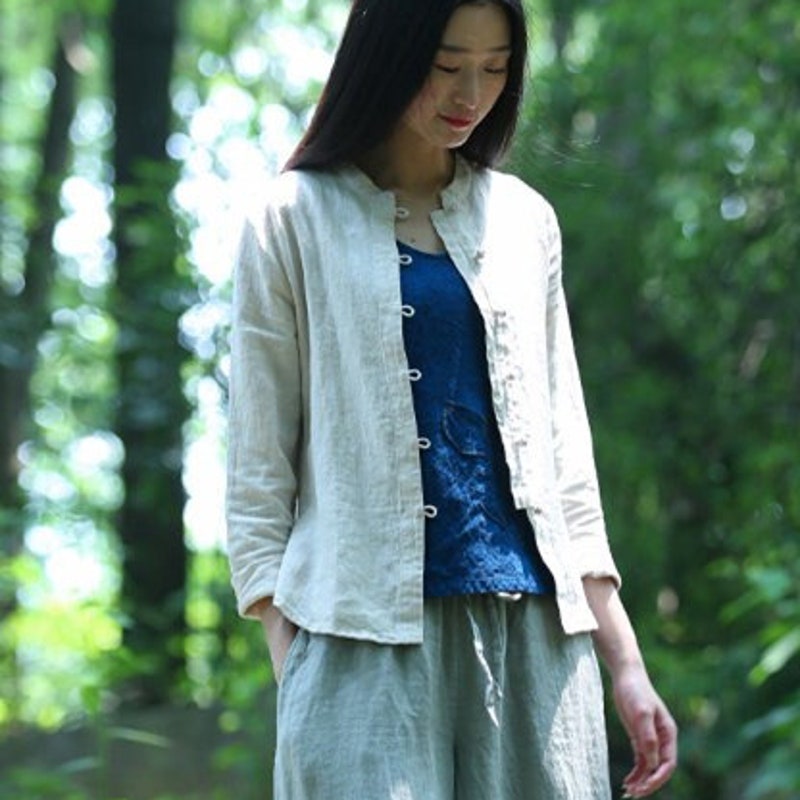 Linen Cropped Top main image 1