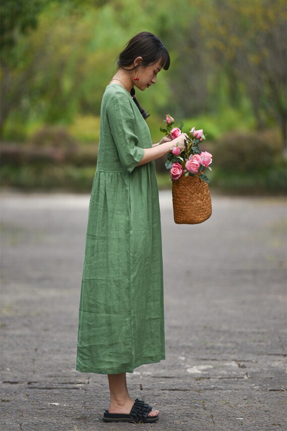 Green Faux Georgette with Bandhej Degital Print Nayra Cut Kurti -  PrazuFashion - 4189626