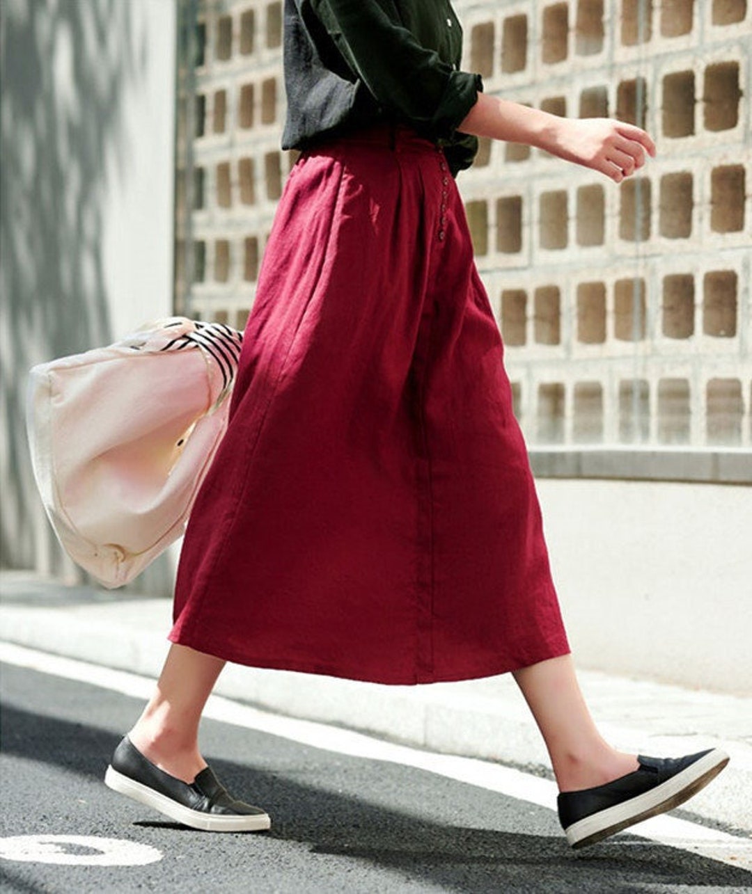 新品未使用　Eaphi linen like tight skirt LINEN LIKE TIGHT SKIRT