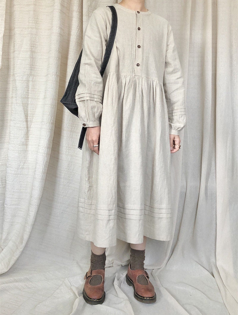 Women's Linen Dress 100% Linen Clothing Linen Midi Dress - Etsy