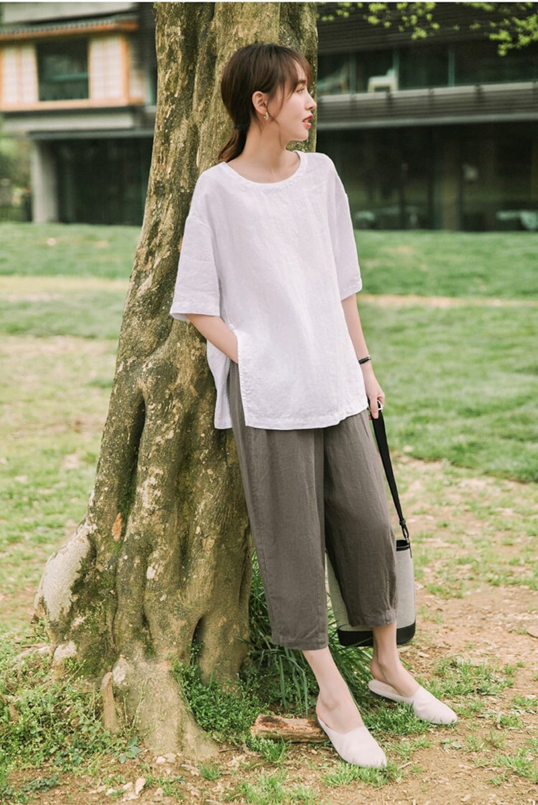 AO Dress Linen Loose Fit T Top