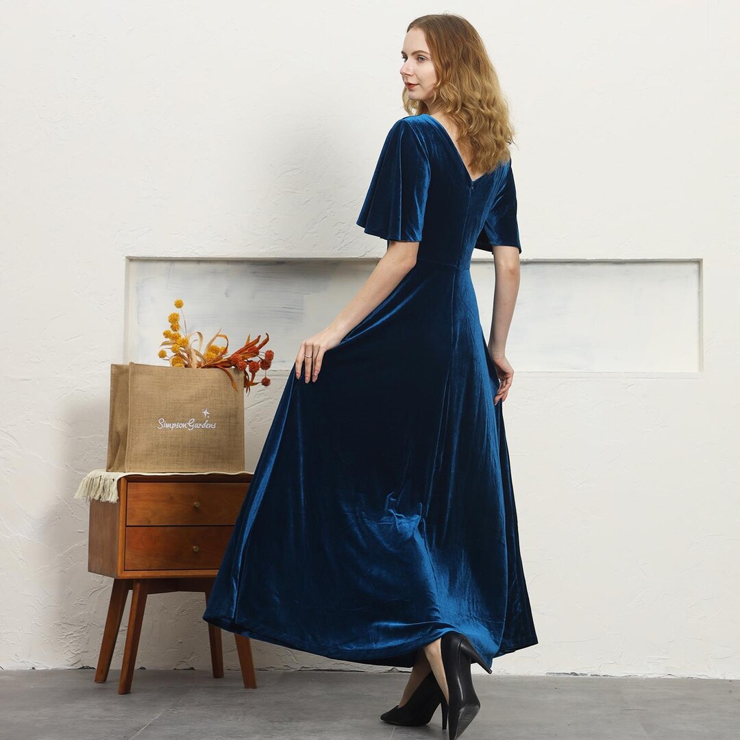 Womens Dresses Velvet Dress Women Velvet Dresses, Deep V Neck Dress, Short Sleeve Velvet Dress, Velvet Womens Dresses Velvet Dress Women Velvet Dresses, Deep V Neck Dress, Short Sleeve Velvet Dress, Velvet